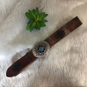 Guido Angeloni Italy Designer Leather Belt Medium